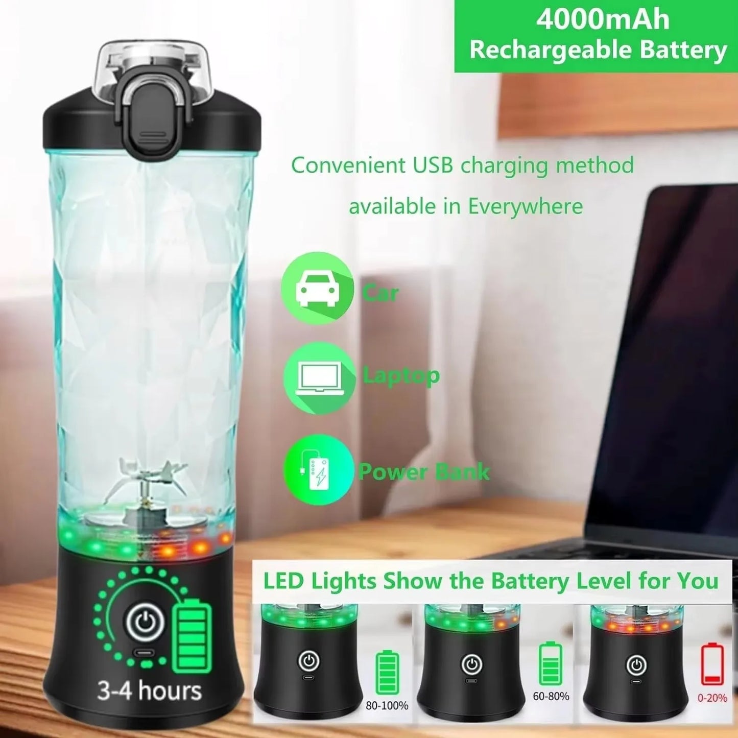 SmoothSip Pro 600 Portable Blender